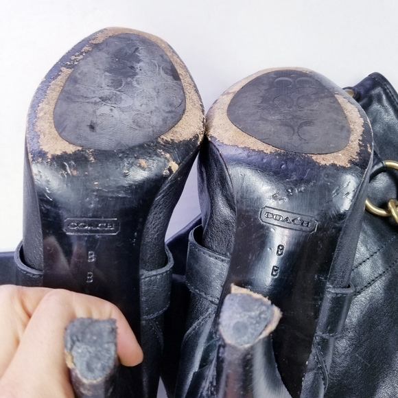 Coach | Knee Length‎ buckle Leather boots 7 - Picture 7 of 7